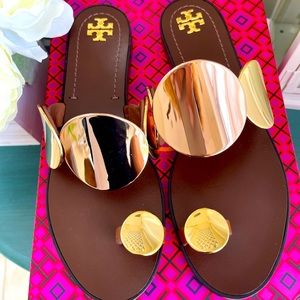 Authentic  Tory Burch Patos Multi-Disk Sandals